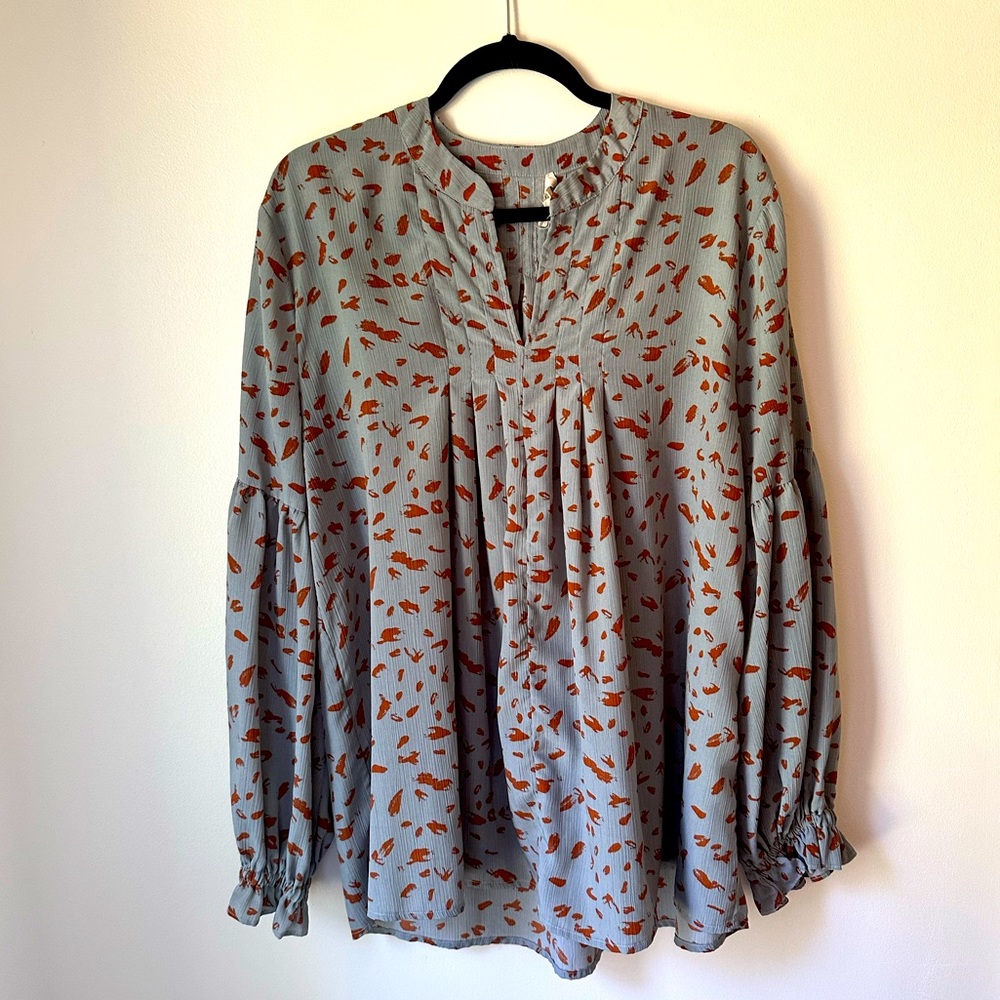 Steel blue blouse